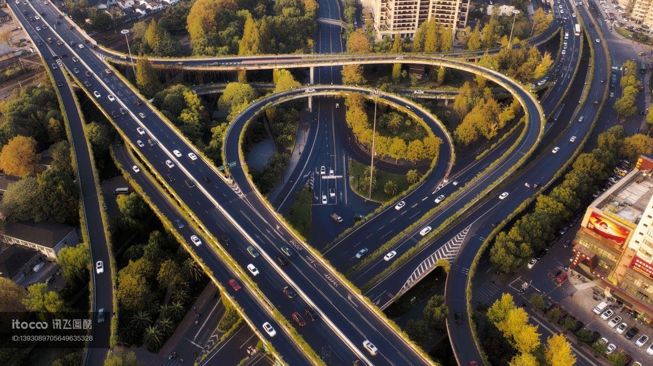 立交桥,航拍,道路
