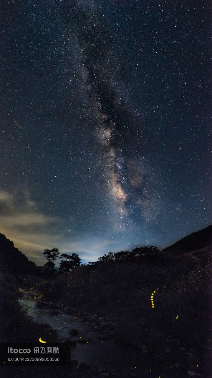 自然风光,星空,夜晚