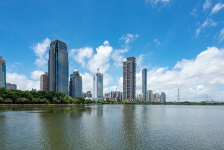 建筑,上海,城镇,现代建筑,上海外滩,江河,天空,白云