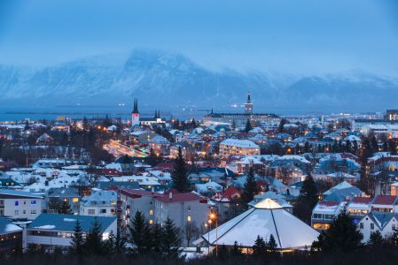 冰岛,雷克雅未克,城镇,建筑,国外,建筑夜景,都市夜景