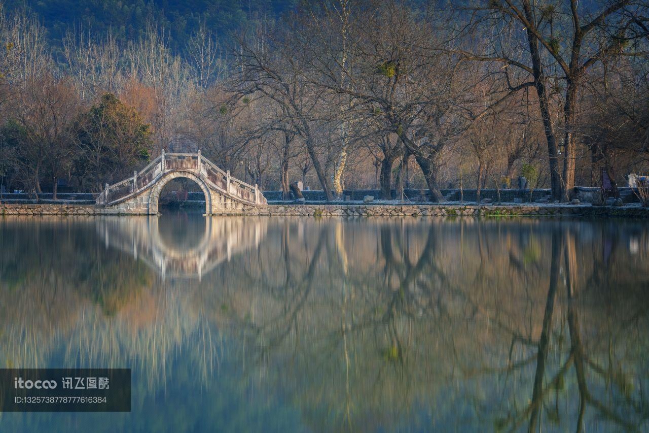 安徽,湖泊,拱桥