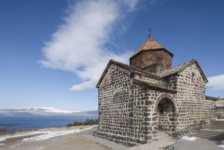 建筑,天空,国外,自然风光,白云,湖泊,亚美尼亚