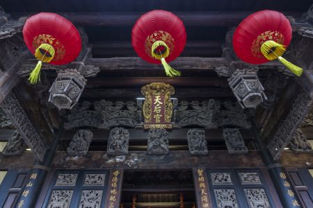 传统建筑,澎湖列岛,灯笼,中国,台湾,建筑