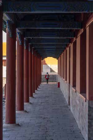中式传统建筑,走廊,建筑,中国,城镇