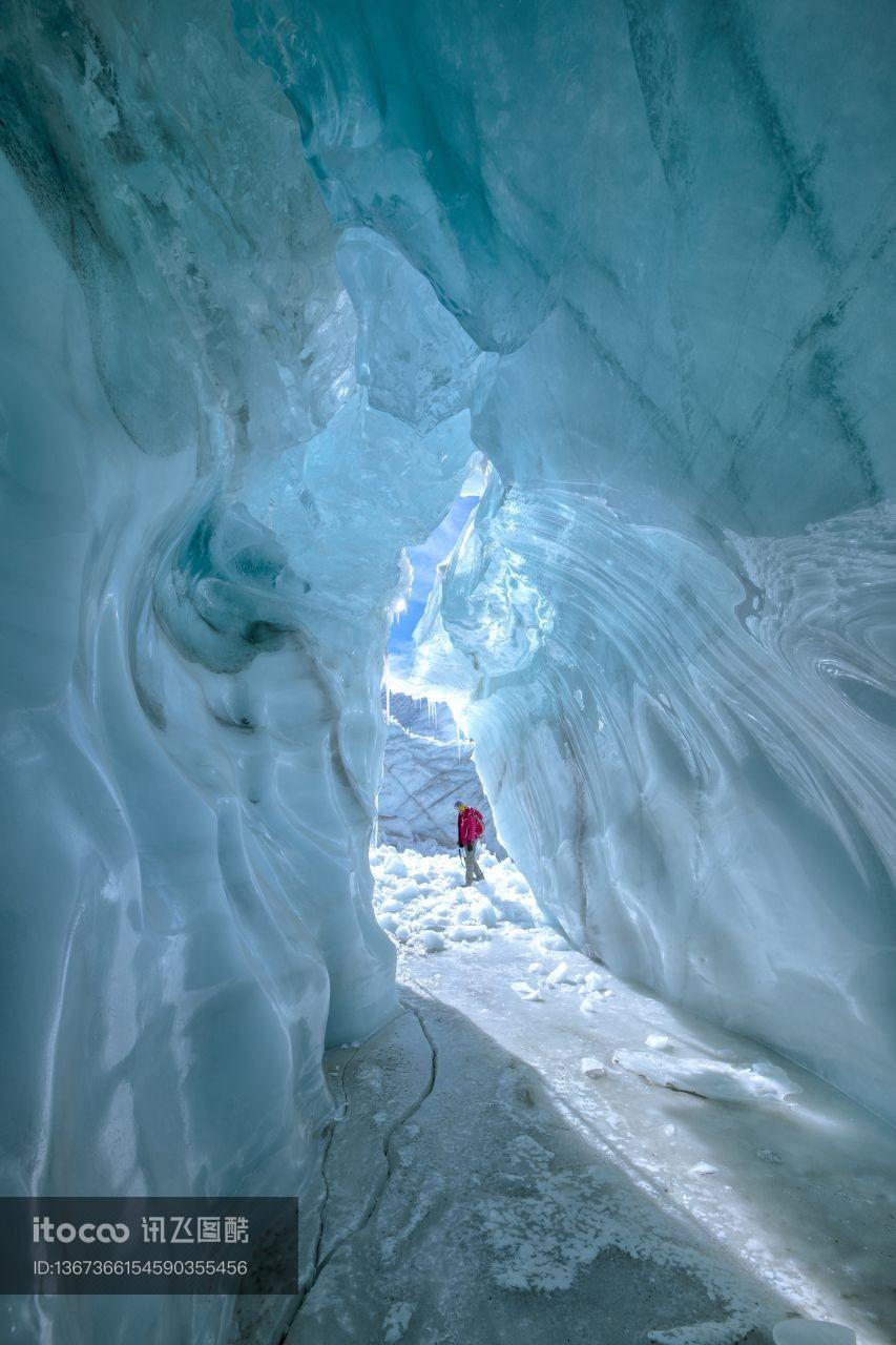 冰川,洞穴溶洞,冰雪
