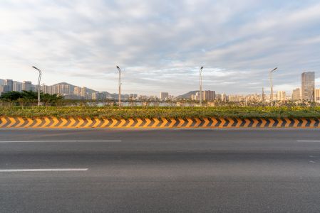 公路,自然风光,城镇,天空,白云