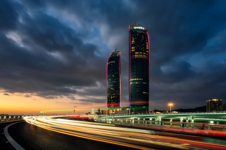 建筑,公路,桥,高楼大厦,城镇,都市,自然风光,天空