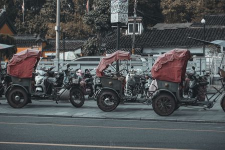 三轮车,苏州,生活工作,中国,道路,交通工具