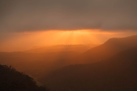 自然风光,日落,天空,山川