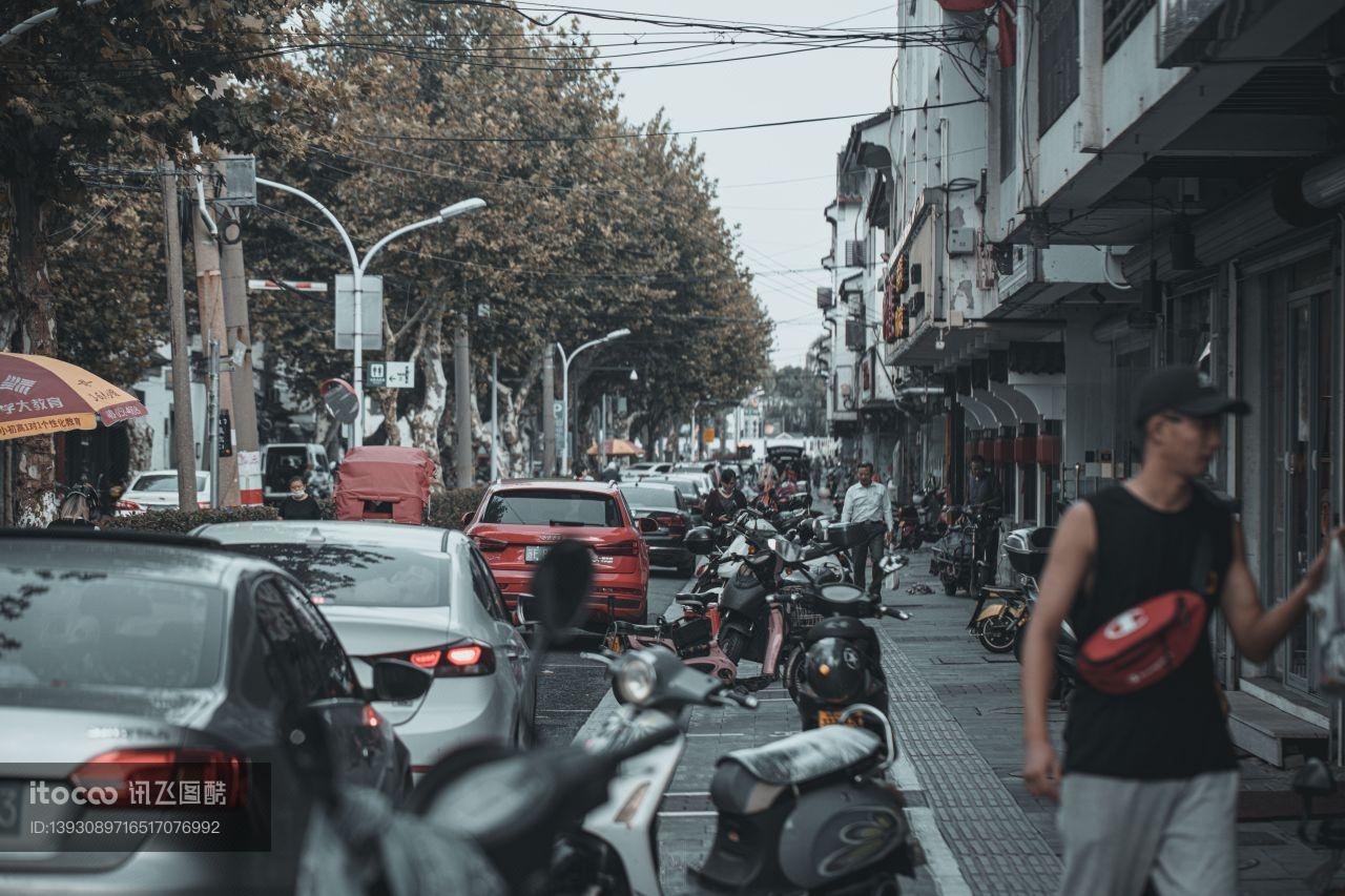 城市街道,汽车,苏州