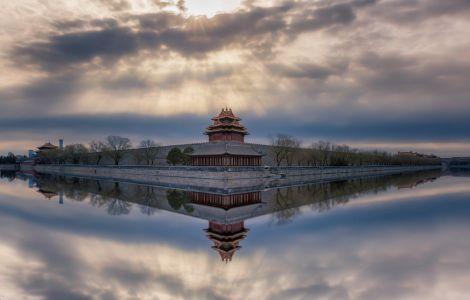 北京,建筑,景点,故宫,城镇,江河,天空