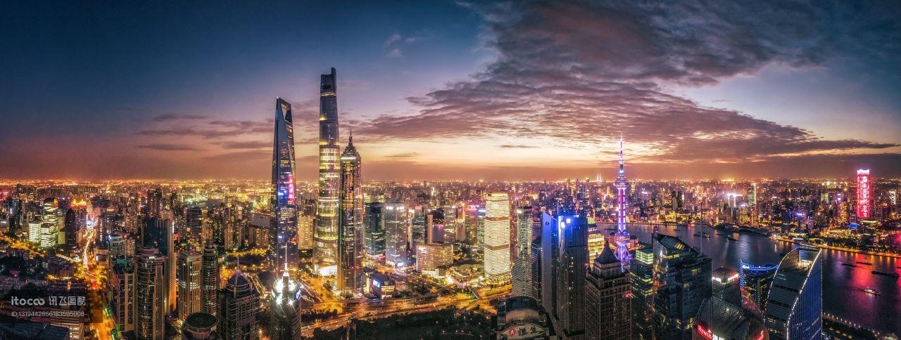 上海,建筑夜景,都市夜景