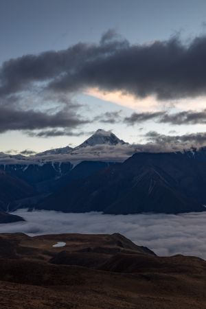 中国,四川,川西,山峦,自然风光,天空,山川,草原,乌云