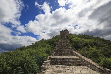 长城,天空,自然风光,白云,山川,北京,古北水镇