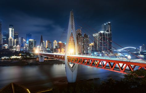 建筑,桥梁,都市夜景,建筑夜景,城镇,都市,道路,桥,夜晚,航拍