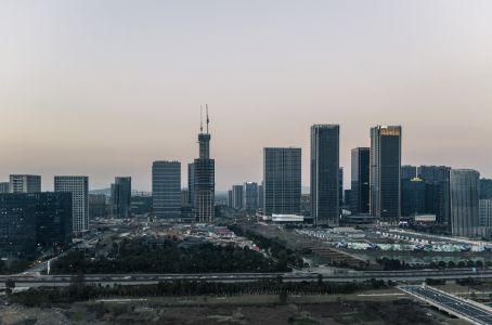 航拍,天空,建筑,城镇,道路