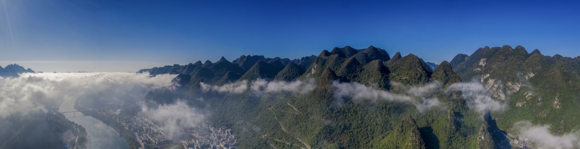 自然风光,城镇,天空,建筑,山川,全景