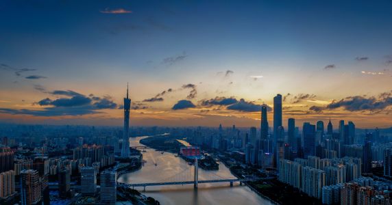 城镇,建筑,都市,江河,日落,桥