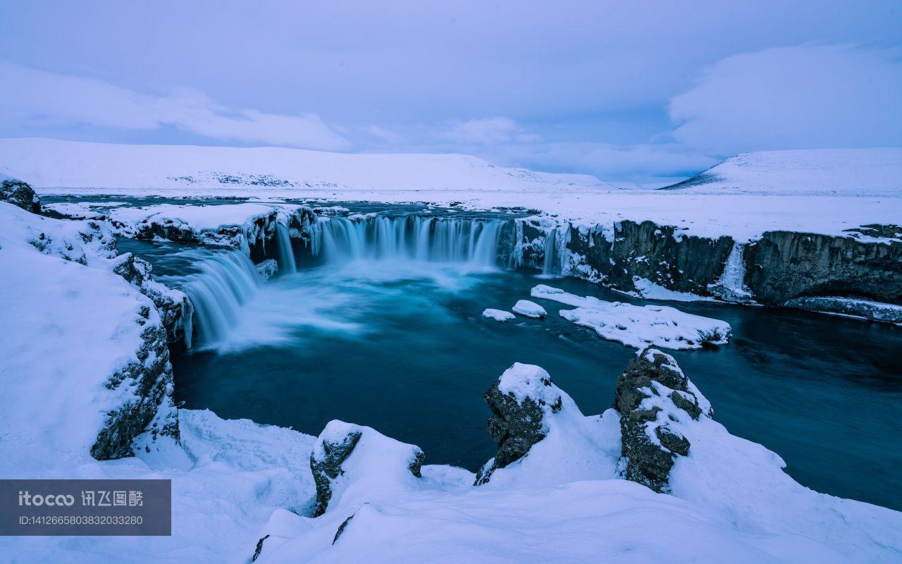自然风景,冰雪,江河
