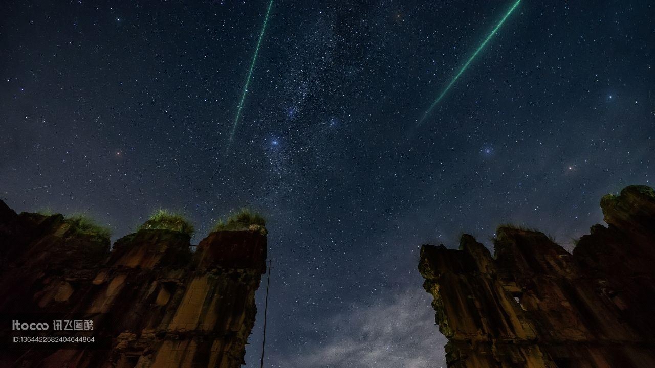 自然风光,星空,流星