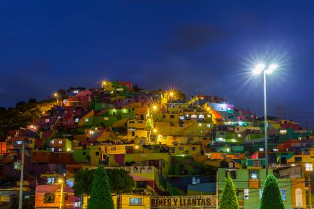 建筑,城镇,建筑夜景,墨西哥,国外