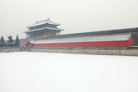 建筑,景点,历史古迹,冬天,雪,故宫,城镇,中国,北京