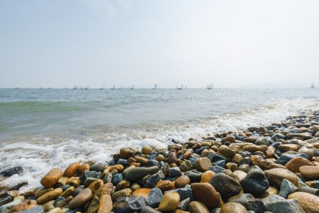 海滩,自然风光,海洋,岩石,天空,全景