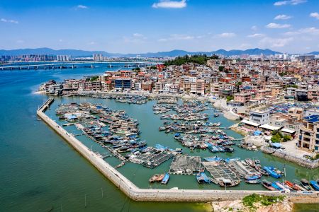 城镇,建筑,海洋