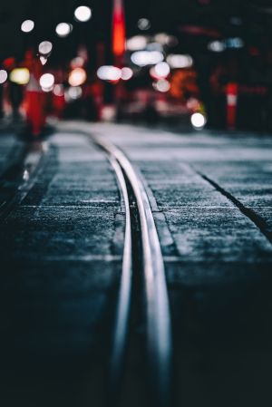 道路,夜晚,特写,城镇