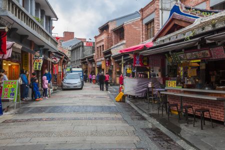 建筑,台北,传统建筑,街道,台湾,城镇,城市道路