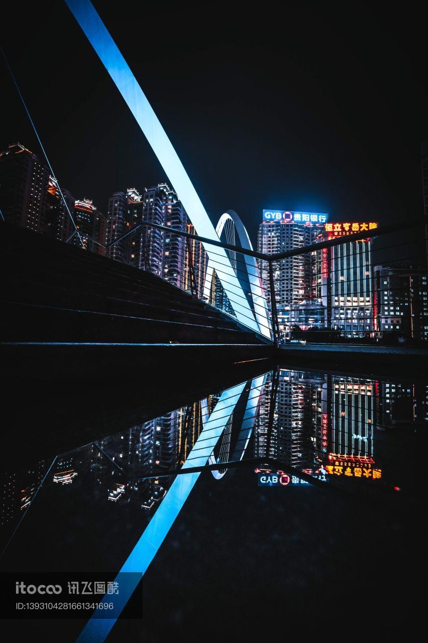 夜晚,建筑,都市夜景