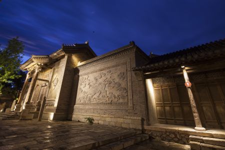 村镇,夜晚,城镇,建筑,古北水镇,中国,北京