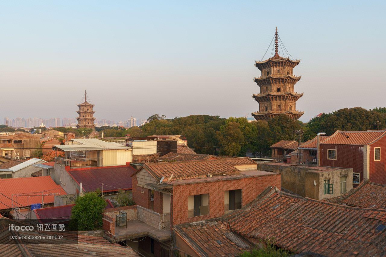 传统建筑,寺塔,福建泉州开元寺景区