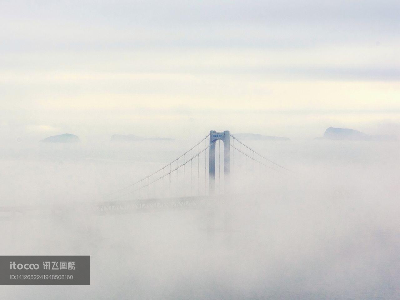 星海湾大桥,大连平流雾,平流雾