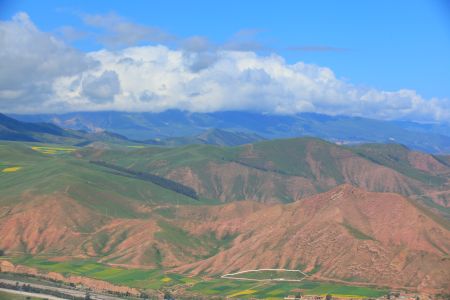 山川,自然风光,植物,平原,全景,天空