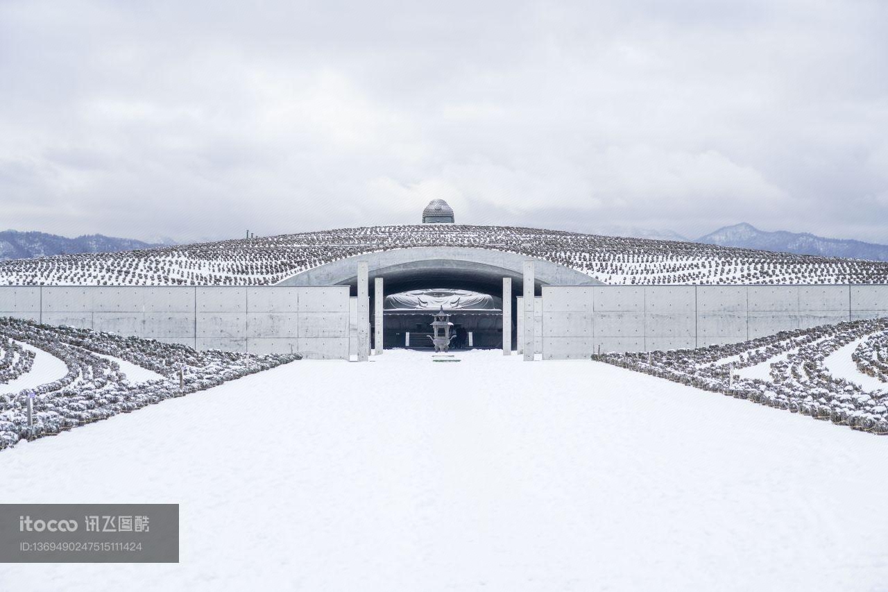 自然风光,建筑,雪