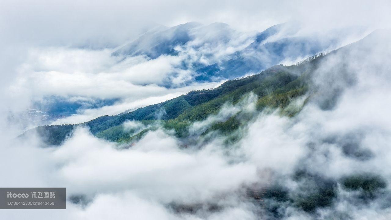 气候气象,山峦,云雾