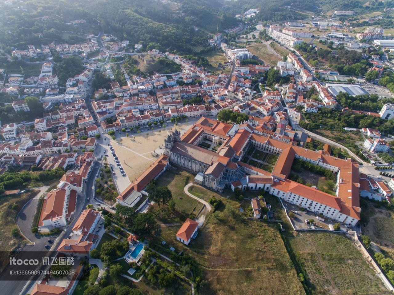 建筑,葡萄牙,鸟瞰图