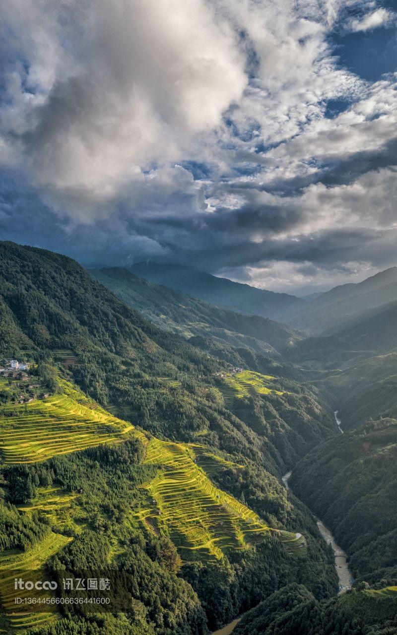 山川,自然风光,天空