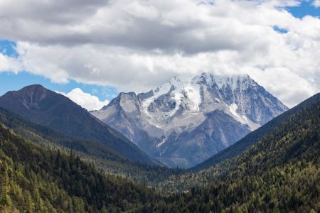 川西,中国,四川,自然风光,森林,山川,天空,白云,乌云