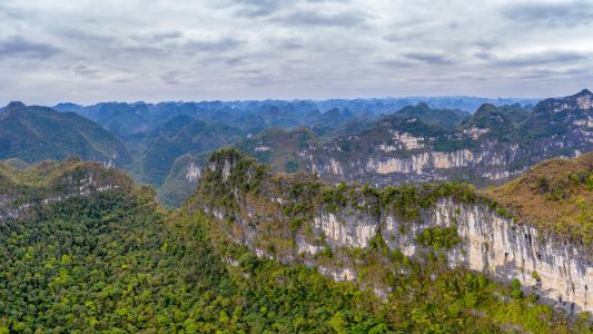 自然风光,森林,江河,天空,全景