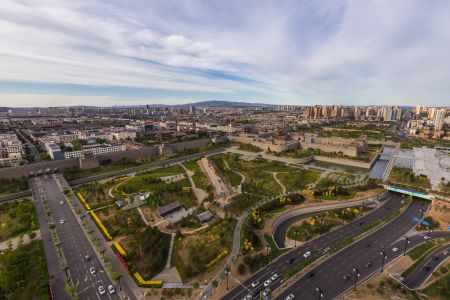 都市,中国,山西,城镇,道路,天空,建筑,大同