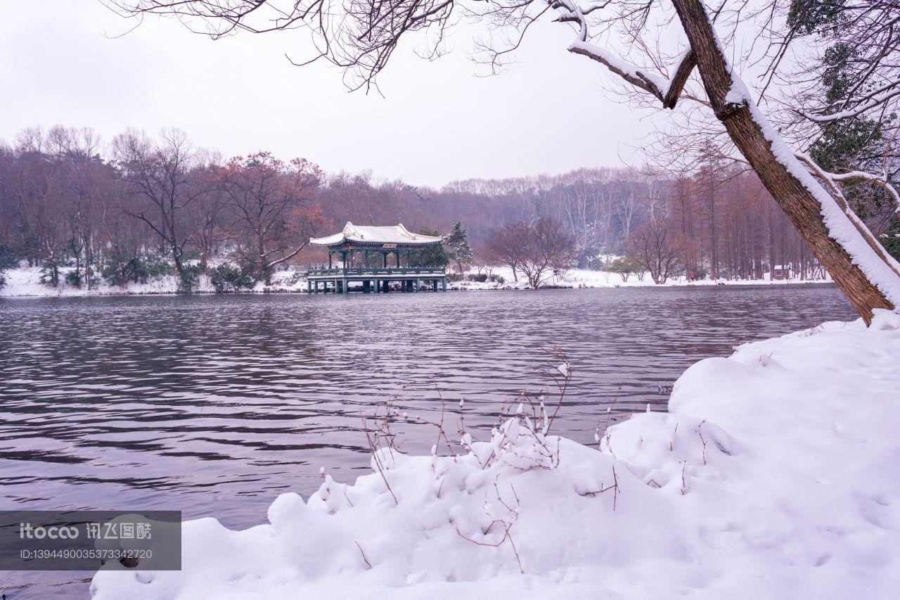 冬天,自然风光,江河