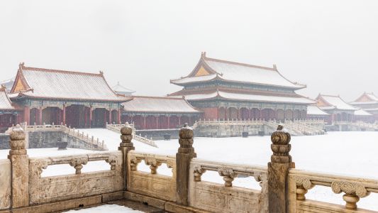 建筑,景点,历史古迹,冬天,雪,故宫,城镇,中国,北京