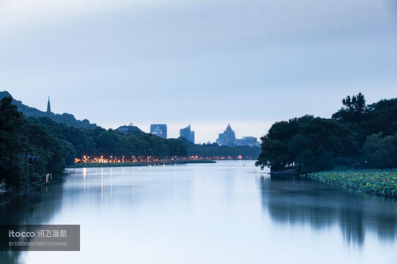 湖泊,自然风光,全景