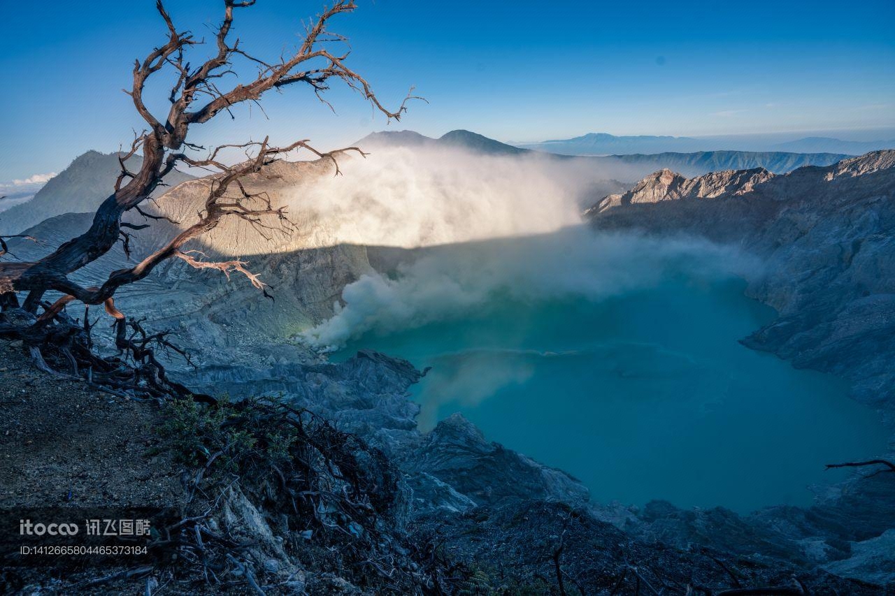 湖泊,山峦,自然风景