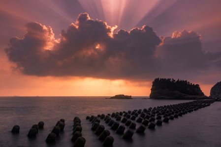 天空,自然风光,建筑,海洋,乌云,植物,树木