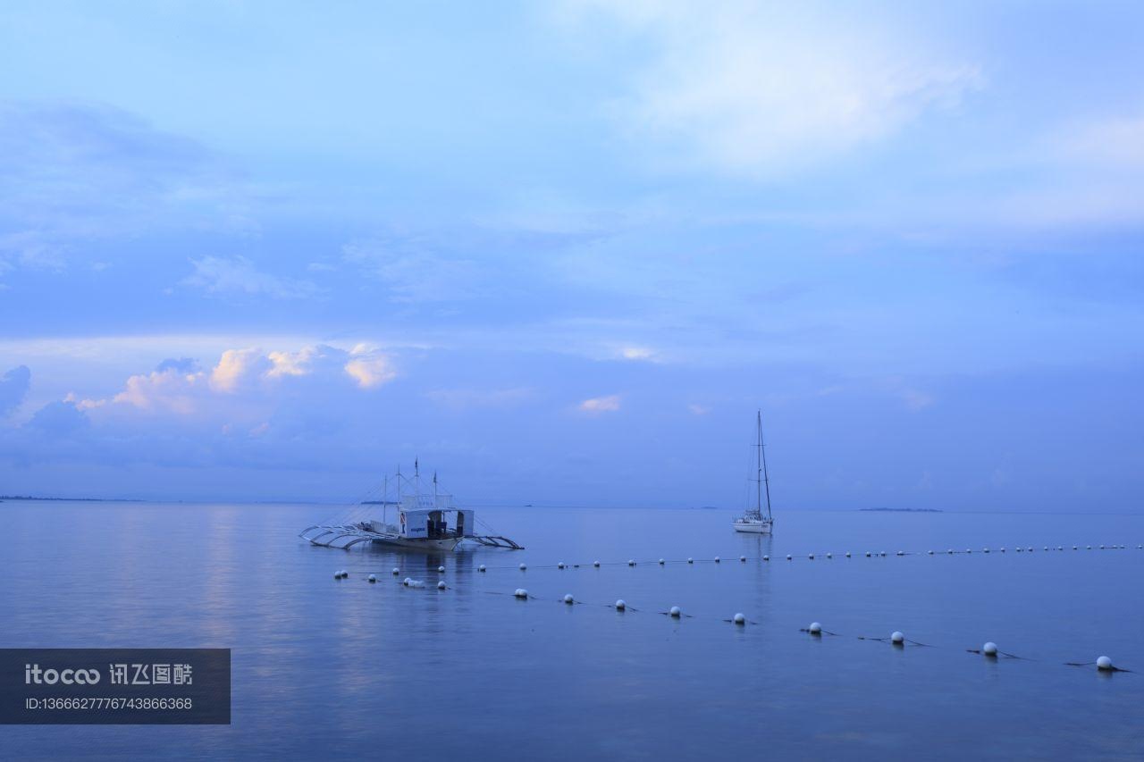 天空,湖泊,国外