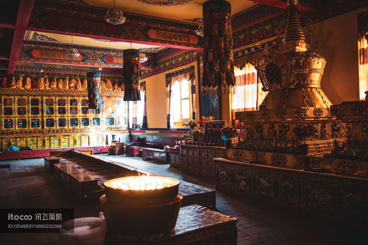 西藏,寺庙,景点