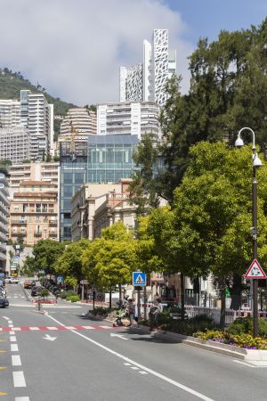 建筑,摩纳哥,现代建筑,城市街道,国外,城镇,道路,树木